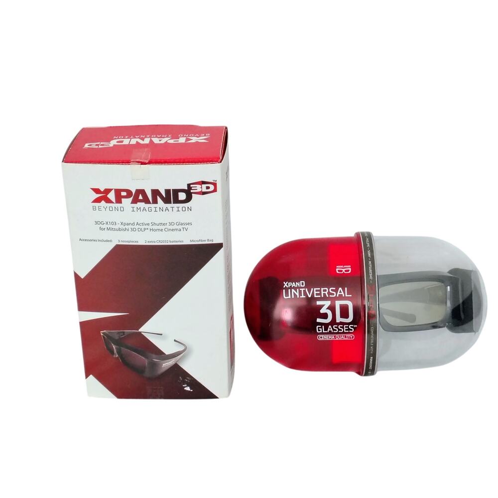 Xpand 3D Glasses Active Shutter X103 Mitsubishi 3D DLP Home Cinema TV Lot of 2